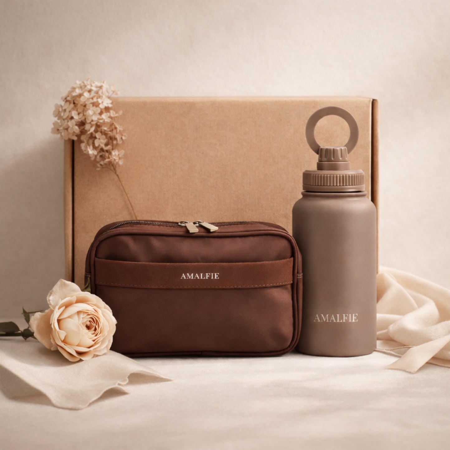 Dog Owner Gift - Dog Walking Hydration Set - Espresso Brown