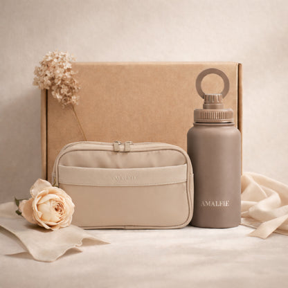 Dog Owner Gift - Dog Walking Hydration Set - Coastal Beige