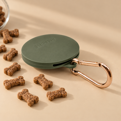 Silicone Dog Treat Pouch - Olive Green
