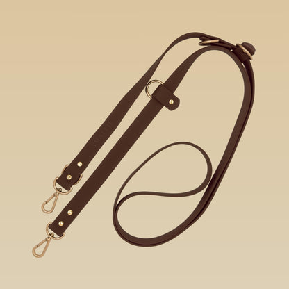Waterproof Dog Collar & Leash Set - Espresso Brown