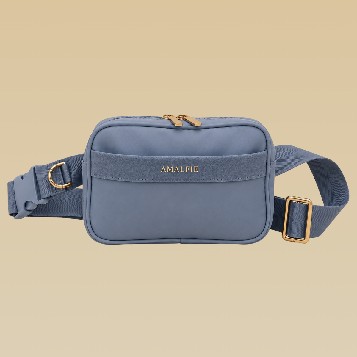 Positano blue and olive premium dog walking bag, crossbody style
