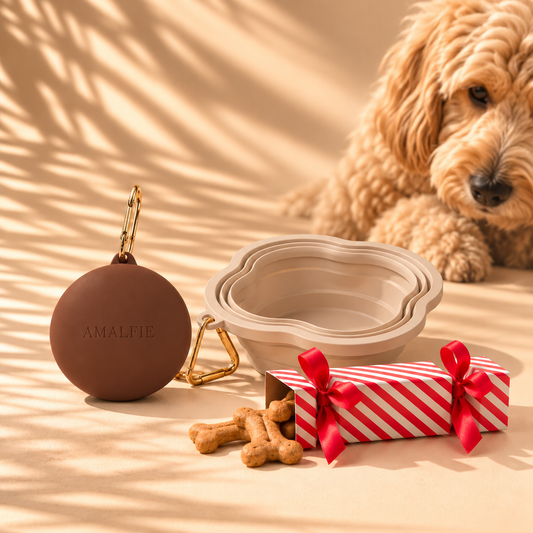 AMALFIE Christmas Dog Gift in Espresso Brown
