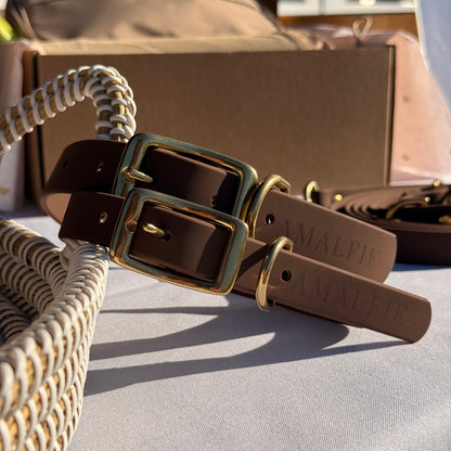 Waterproof Dog Collar - Espresso Brown
