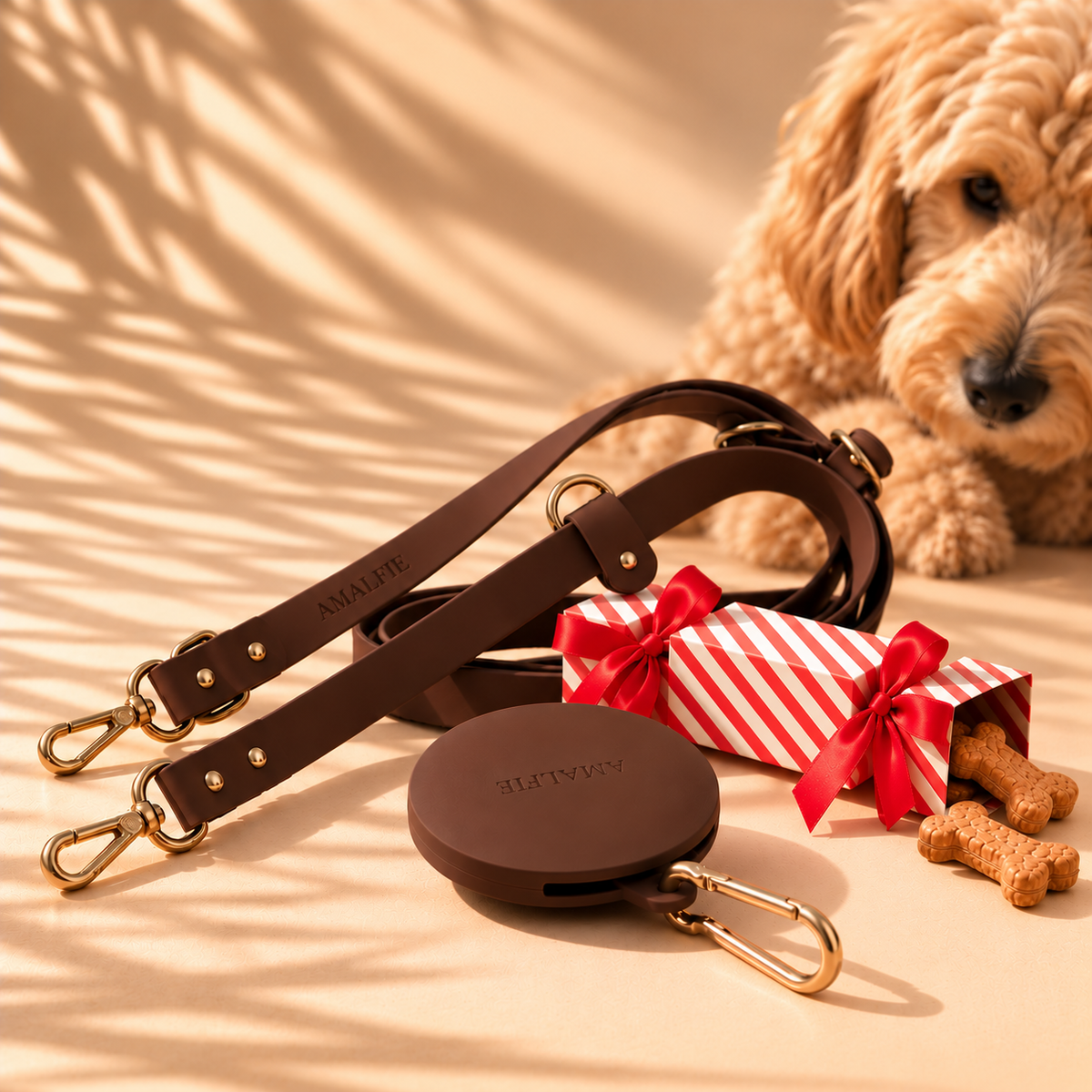 AMALFIE Christmas Walk Gift with Espresso Brown treat pouch