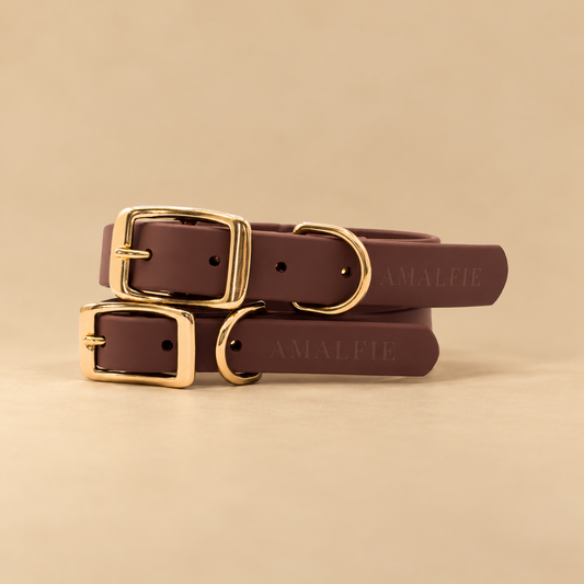 Waterproof Dog Collar - Espresso Brown