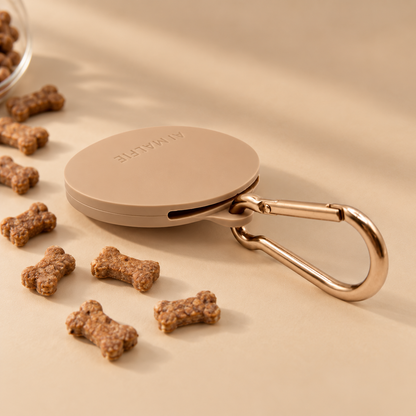 Silicone Dog Treat Pouch - Coastal Beige